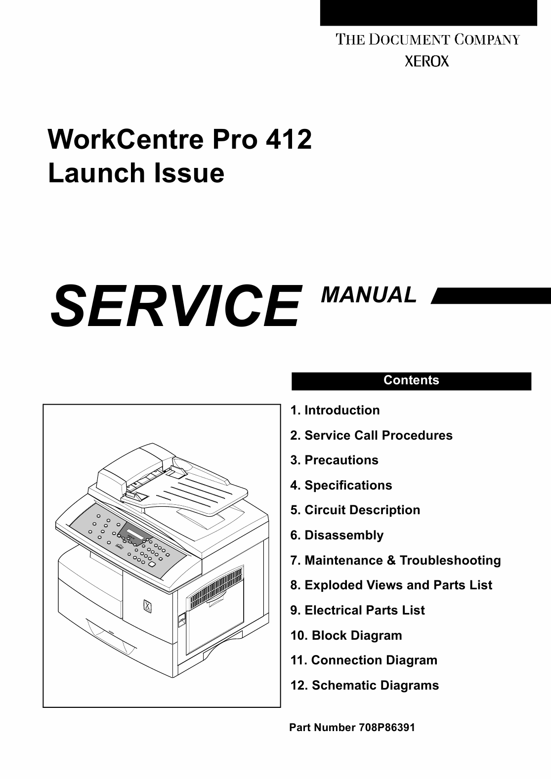 Xerox WorkCentre Pro-412 Parts List and Service Manual-1